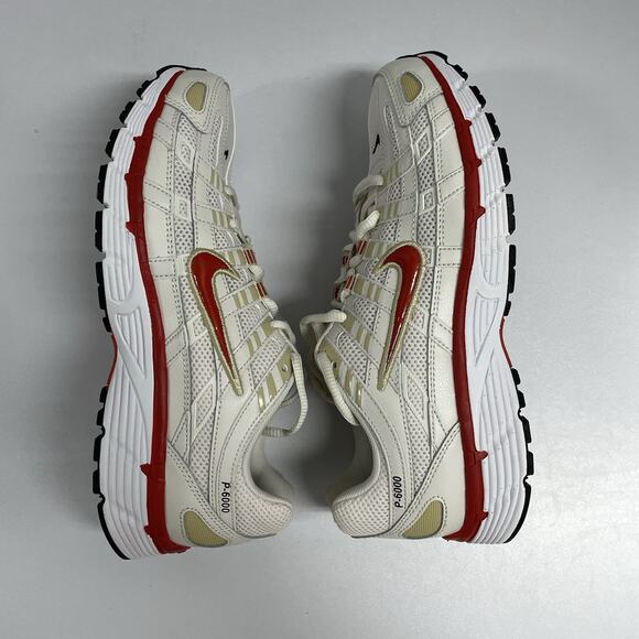 Nike P-6000 Phantom Dragon Red CD6404 015 Size 7 White Cream Ivory Mesh Sneakers main image 8